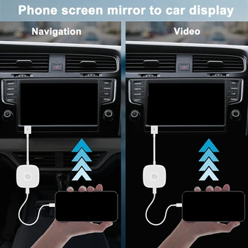 Для проводного Carplay автомобиля Преобразуйте в беспроводной автомобильный беспроводной Быстрый и простой в использовании Подходит для Iphone AI BOX Square