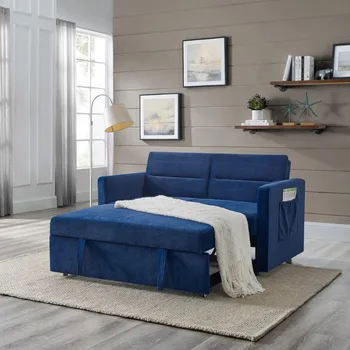 Домашний диван-кровать с Выдвижной кроватью, Современное Раскладное кресло для Гостиной, Квартира-офис, Диван-кровать Loveseats с Регулируемым
