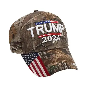 Дональд Трамп изменил 2020 по 2024 камуфляж кепка США флаг бейсбольная кепка держать Америку GreatSnapback президент шапка 3D вышивка