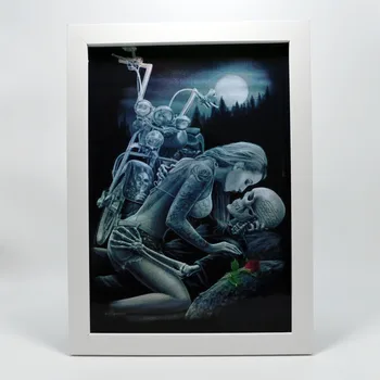 Езжай или умри! Отличный плакат с татуировкой черепа Чикано - Голографическая виниловая наклейка, винтажная настенная живопись в стиле Дэт-арт для домашнего декора 2