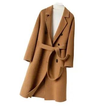 Женская одежда 2023 года, шерстяное пальто средней длины, осень-зима, новинка