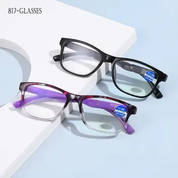 Женские очки для чтения 2023 г., синие легкие очки для дальнозоркости, Весенние очки с принтом для мужчин и женщин