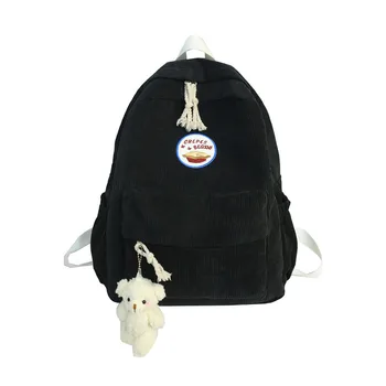 Женский рюкзак, Вельветовый дизайн, школьные рюкзаки для девочек-подростков, школьная сумка, кавайный рюкзак, дорожные сумки, сумка через плечо