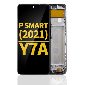 ЖК-экран с заменой рамки для Huawei P Smart (2021)/Y7A (восстановленный) (черный)