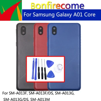 Задняя крышка аккумулятора для Samsung Galaxy A01 Core A013 Корпус задней двери Замена объектива