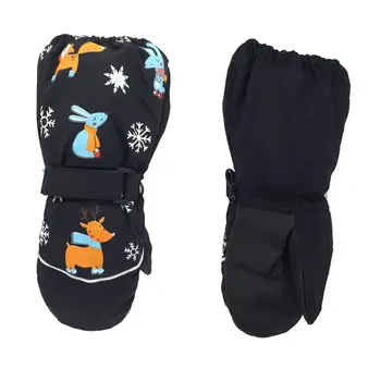Зимние Теплые Ветрозащитные Спортивные Лыжные Перчатки Для мальчиков И Девочек, Детские Дышащие Перчатки