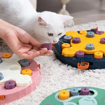 Игрушка-головоломка для кошек, Интерактивная Кормушка для собак, Увеличивающая скорость подачи корма, Игрушка-головоломка для тренировки IQ, умственного обогащения, Головоломка для лакомств для собак