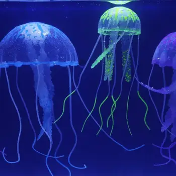 Имитация медузы; Флуоресцентные украшения для аквариума с рыбами; Плавающие украшения; Большой Средний Маленький жир; Имитация чешуи.