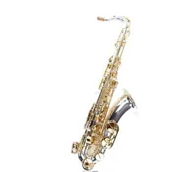 Инструмент MTS-480 си-бемоль для альт-саксофона с серебряным корпусом и золотым покрытием на поверхности