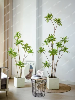 Искусственное Зеленое растение Juhan, Искусственные деревья, Лилия в горшках, Бионическое растение, украшения для пола, Украшение для дерева Бонсай в гостиной