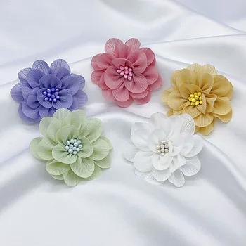 Искусственные головки цветов в корейском стиле 5шт 5 см, Шелковое украшение для вечеринки своими руками, Свадебный декор для дома, Искусственные Розы