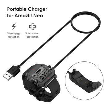 Кабель для беспроводной зарядки смарт-часов 1 м Кабель для быстрой зарядки через USB Портативное зарядное устройство для смарт-часов Amazfit Neo Smart Watch 1 м