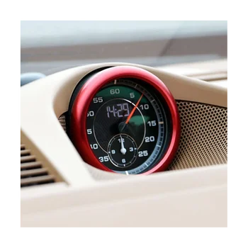 Кольцо с компасом, часы, секундомер, накладное кольцо, автомобильные аксессуары для Porsche Panamera 911 Cayenne Macan, черный