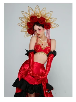 Костюм gogo на День Святого Валентина в китайском стиле, женский костюм для открытия большого шоу в баре, сексуальный костюм ds