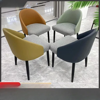 Креативное кресло со спинкой, современное и простое модное кресло для отдыха дома, кресло для ресторана из ткани в тон