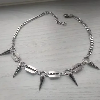Креативное ожерелье с шилом в стиле панк-хип-хоп для мужчин и женщин, крутая индивидуальность, Нишевый дизайн, Цепочка для ключей, Модные подарки
