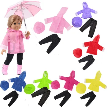 Кукольный плащ-зонт Подходит для одежды и аксессуаров для новорожденных кукол 18 дюймов и 43 см, Россия, Наше поколение, девочки своими руками