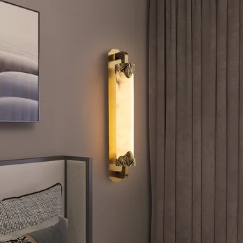Латунный настенный светильник TEMAR LED, современные роскошные мраморные бра, декор для дома, спальни, гостиной, коридора