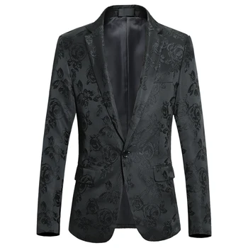 Летний и осенний Новый мужской розовый пиджак, черное Белое модное мужское деловое платье для свадебной вечеринки, блейзер, пальто большого размера 6XL