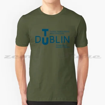 Логотип Технологического университета Дублина, 100% хлопок, мужская и женская мягкая модная футболка с логотипом Технологического университета