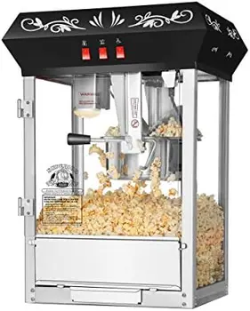 Машина для приготовления попкорна для ночного просмотра фильмов-Производит ок. 3 галлона в упаковке (8 унций, красный) Машина для приготовления попкорна для приготовления попкорна
