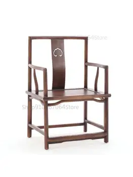 Мебель из красного дерева, круглый стул в стиле эпохи Мин из розового дерева, чайный стул из массива красного сандалового дерева