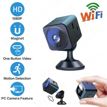 Мини-Wifi Камера 1080p HD ИК Ночного Видения Двусторонний Голосовой Разговор Беспроводные Видеокамеры Micro DVR DV Video Subminiature Cam Magnet