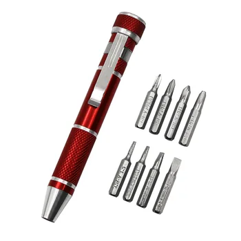 Мини алюминиевая прецизионная ручка-отвертка 8 В 1 Набор отверток Набор инструментов для ремонта мобильного телефона Ручной инструмент