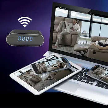 Мини-камера 1080 Full HD Часы Будильник Ночное видение Обнаружение движения Wifi IP-камера DV DVR видеокамера для наблюдения за домашней безопасностью