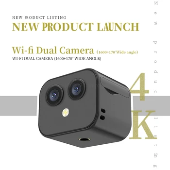 МИНИ-камера WIFI 4k HD В помещении и на улице, Микро-двойная камера, Беспроводное наблюдение за домашней безопасностью, Спортивный монитор Ночного видения, веб-камера