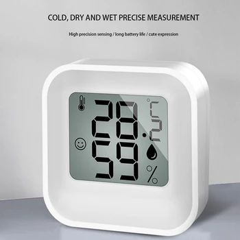 Мини-монитор температуры и влажности Высокоточный цифровой термометр-гигрометр с питанием от аккумулятора для дома, гостиной, офиса