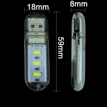 Мини Портативный Энергосберегающий 5 В Светодиодный USB-светильник Настольная лампа для чтения Ноутбук ПК Блок питания для ноутбука Ночник