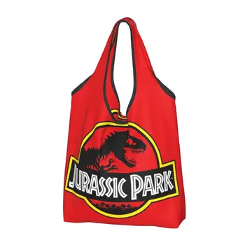 Многоразовая сумка для покупок в парке Юрского периода, женская сумка-тоут, портативные сумки для покупок в продуктовом магазине 