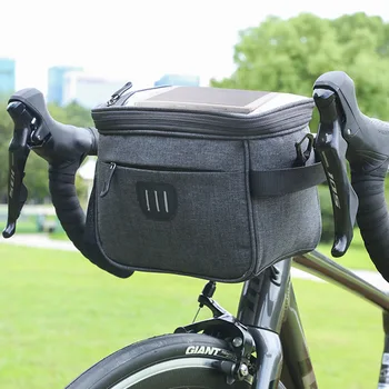 Многофункциональная велосипедная сумка для телефона Большой емкости, водонепроницаемая складная сумка на руль, сбалансированный велосипед, простая в установке велосипедная сумка