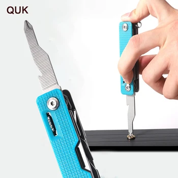 Многофункциональный складной нож QUK EDC Аварийный карманный нож для выживания на открытом воздухе Коробка для набора мультитулов Открывалка для банок Плоскогубцы Инструменты