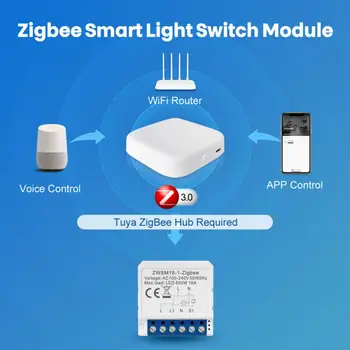 Модуль мини-автоматического выключателя, Таймер умного дома, новый умный переключатель Zigbee, Умный переключатель Zigbee Smart Life, голосовое управление 2023