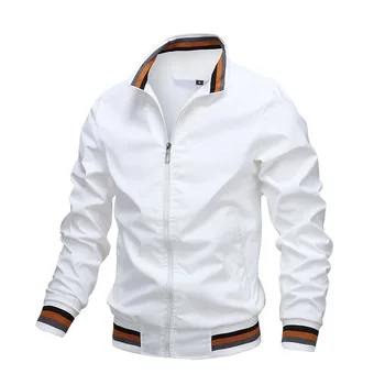 Мужская модная ветрозащитная куртка, белая повседневная куртка, уличная водонепроницаемая спортивная куртка, весенне-летняя куртка пожарного