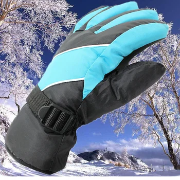 Мужские Женские Ветрозащитные водонепроницаемые Теплые Велосипедные Перчатки для катания на лыжах, Снегоходах, сноуборде, Лыжные перчатки на весь палец