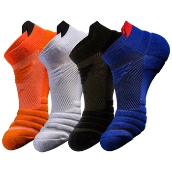 Мужские женские носки для бега, спортивные носки для велоспорта, баскетбола, противоскользящие дышащие быстросохнущие спортивные носки с короткими трубками для фитнеса