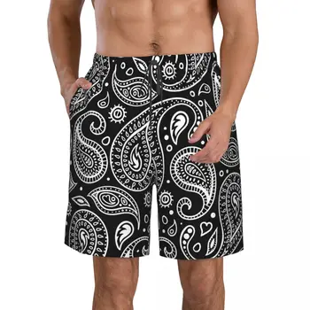 Мужские пляжные шорты с рисунком Пейсли, быстросохнущий купальник для фитнеса, 3D шорты Funny Street Fun