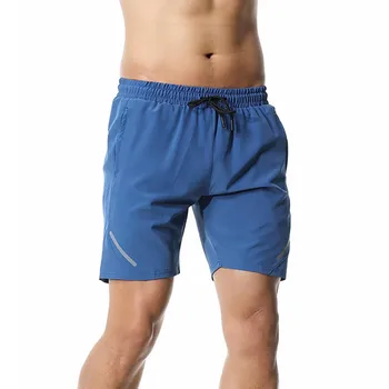 Мужские спортивные шорты однотонного цвета с прямым рисунком Свободного типа Летние повседневные шорты с эластичным поясом и завязками для бега трусцой для мужчин