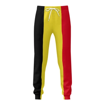Мужские спортивные штаны с карманами под флаг Бельгии, Джоггеры для бега, мужские спортивные повседневные спортивные штаны с завязками