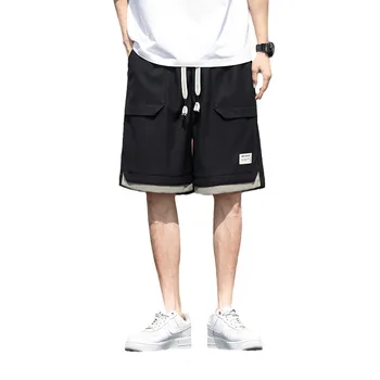 Мужские шорты большого размера Летние Свободные толстовки с завязками Прямые дышащие бриджи Повседневные спортивные короткие брюки Мужская одежда