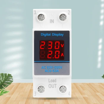 Мультиметр переменного тока 50-500 В, измеритель напряжения, светодиодный цифровой вольт-амперный измеритель, однофазный тестер напряжения тока для домашнего офиса, промышленности