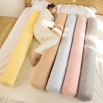 Мягкая длинная подушка из соевого хлопка, набитая цилиндром, Поддерживающая талию, подушку для ног, подушку для сна, домашний декор, длинный валик 150 см, съемный