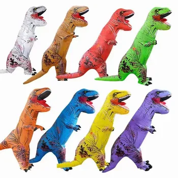 Надувной костюм динозавра, аниме-костюмы для косплея, забавная вечеринка, костюм динозавра на Хэллоуин для взрослых