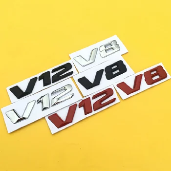 Наклейки для автомобилей с водоизмещением V6 V8, объемные декоративные наклейки на кузов автомобиля, металлические маркеры, боковые маркеры, задние маркеры для хвоста