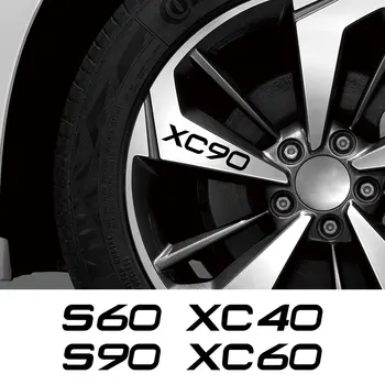 Наклейки из виниловой пленки на обод колеса автомобиля, Наклейка для Volvo XC90 XC60 T6 S60 XC40 V40 V60 V50 S40 AWD V90 Аксессуары для декора автомобиля