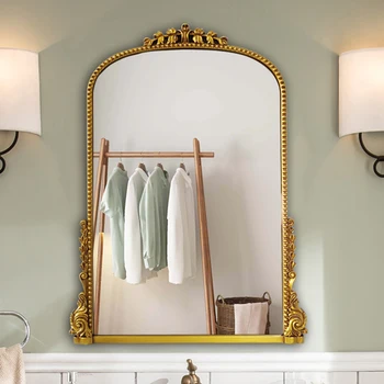 Настенное искусство Декоративное зеркало в ванной Эстетичный пол Большое Скандинавское Декоративное Зеркало Для макияжа Длинное Украшение Maison Home Decor