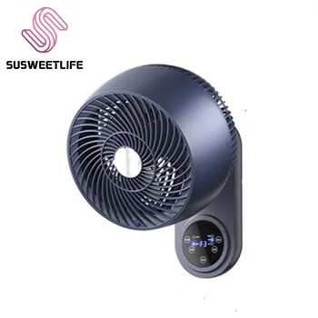 Настенный электрический вентилятор Без отверстий для кухни и ванной комнаты, Настенный вентилятор для циркуляции воздуха с дистанционным управлением